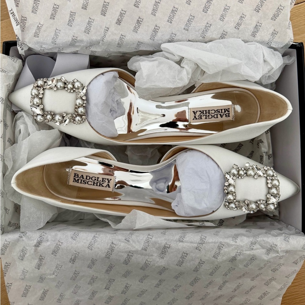 NWT Badgley Mischka Women's Fabia Pointed Toe Slip On d'Orsay Pumps